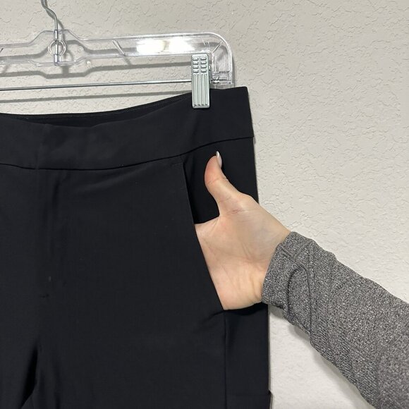 Athleta Black Pants High Waist Womens Size 10 Zip Pant Leg Water Wicking - Picture 8 of 9